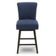 thumbnail image 4 of Maddie Home 27.25" Fabric Counter Swivel Barstool in Indigo Blue (Set of 2), 4 of 5