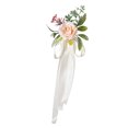 thumbnail image 2 of Respaldo de silla Pasillo de flores Arreglo floral de banco Flores artificiales Silla de pasillo champán, 2 of 9