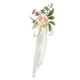 thumbnail image 2 of Silla de boda rústica con flores, decoración para pasillo de boda, banco creativo al aire libre con flores champán, 2 of 9
