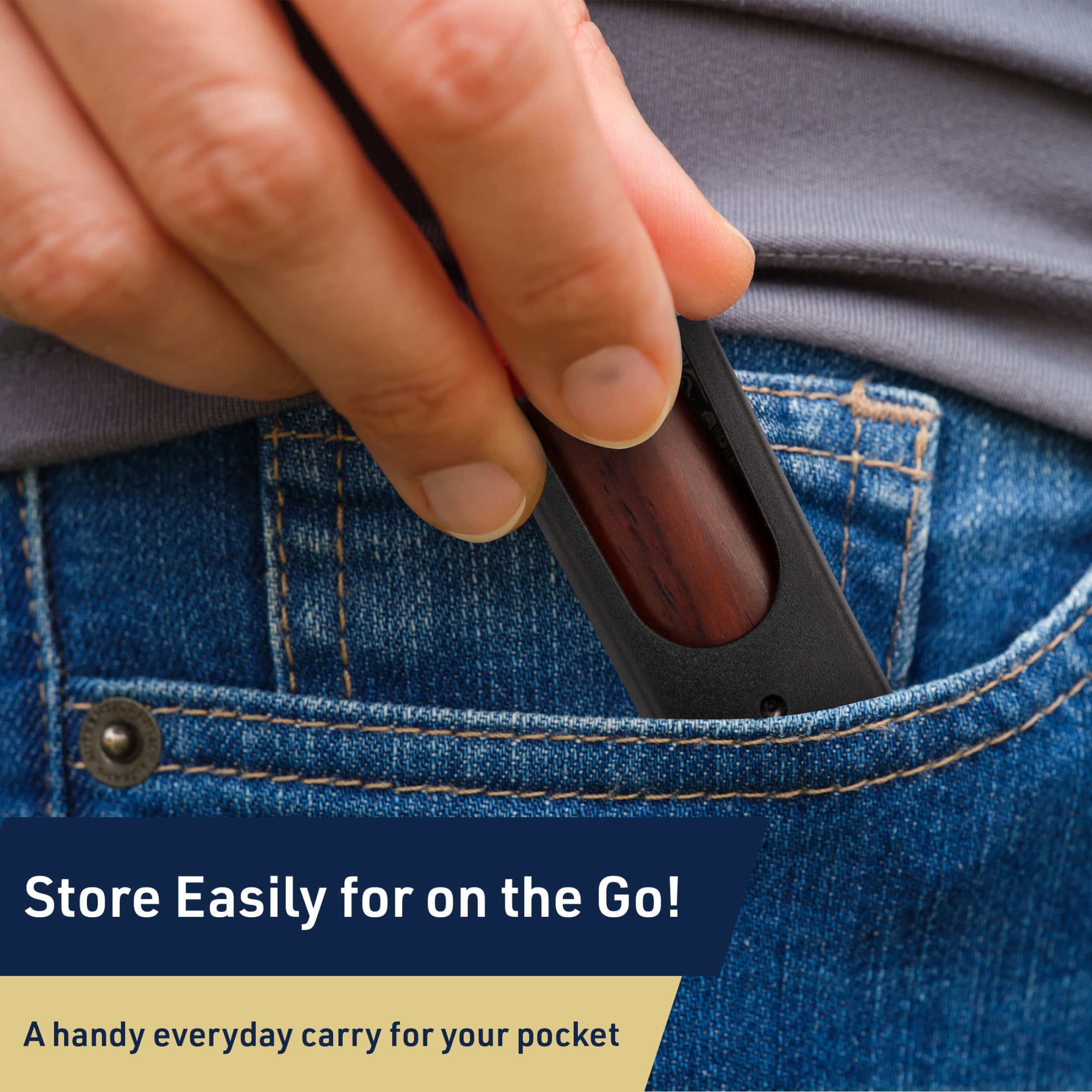 Kings County Tools 3.75” EDC Small Pocket Knife with 1.5” Damascus Steel Blade and Rosewood Handle