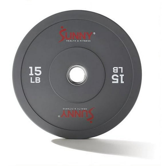 Sunny Health & Fitness discos de peso olímpicos de goma Elite de 2 pulgadas, de 10 a 55 libras.