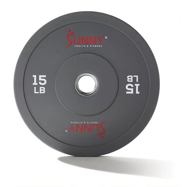 Sunny Health & Fitness discos de peso olímpicos de goma Elite de 2 pulgadas, de 10 a 55 libras.