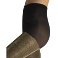 thumbnail image 3 of CALZITALY - Opaque Lurex Sparky Tights – Gold and Silver Glitter Pantyhose for Women – 60 DEN (Size: L/XL, Color: Black/Gold), 3 of 5