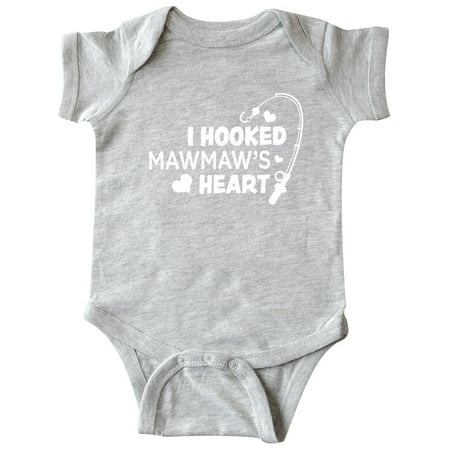 

Inktastic I Hooked Mawmaw s Heart with Fishing Rod Gift Baby Boy or Baby Girl Bodysuit