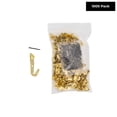 thumbnail image 3 of Professional 30 LB Brass Plated Picture Hangers with Hardened Steel Pins - Pack of 1000 for Picture Frame Hanging, 3 of 4