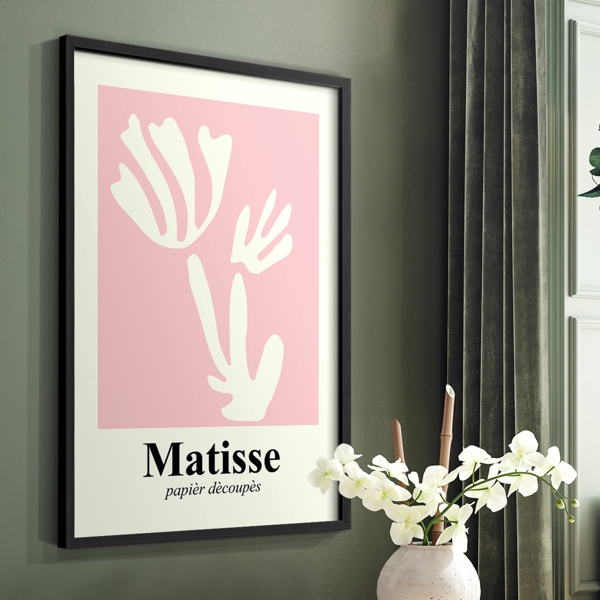 Matisse CCCLIV in Black Solid Wood 11 x 14 Framed Print