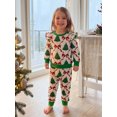 thumbnail image 4 of Cjfdfy Toddler Baby Girl Christmas Outfits Santa Christmas Tree Print Long Sleeve Ruffle Sweatshirt And Pants Infant Cute My Christmas Fall Winter Outfit 0-3Y, 4 of 9
