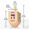 thumbnail image 3 of Hanukkah Dreidels Zion Judaica Wood, tamaño mediano, paquete de 30, 3 of 5