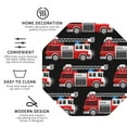thumbnail image 3 of Lsque Fire and Rescue Truck Pattern 4" Drink Coasters Set of 4, PVC Leather Absorbent Coasters, Table Coaster Set Decorative Coffee Cup Coasters Housewarming Gift -Octagon, 3 of 6