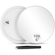 10X Makeup Mirror Magnifying Mirror With Two Suction Cups Makeup Tools Mini Round Mirror White