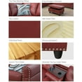 thumbnail image 6 of Golden Furniture Sectional Sofa Set, Faux Leather Sofa, Chaise Sectional Set with Ottoman, 6 of 8