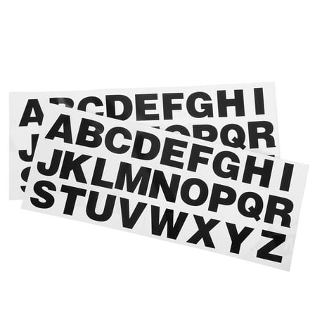 Milisten 2Pcs Custom Black Vinyl Car Stickers Reflective Alphabet Letters Easy Peel and Stick for Vehicles