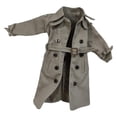 thumbnail image 2 of Gabardina elegante para figura de acción a escala 1/12, modelo a escala 1:12, doble botonadura, 6 pulgadas. Gris, 2 of 7