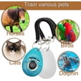 thumbnail image 4 of Clicker de entrenamiento para mascotas como perros, gatos, caballos, pájaros, delfines, cachorros, con correa para la muñeca, paquete de 2, 4 of 4