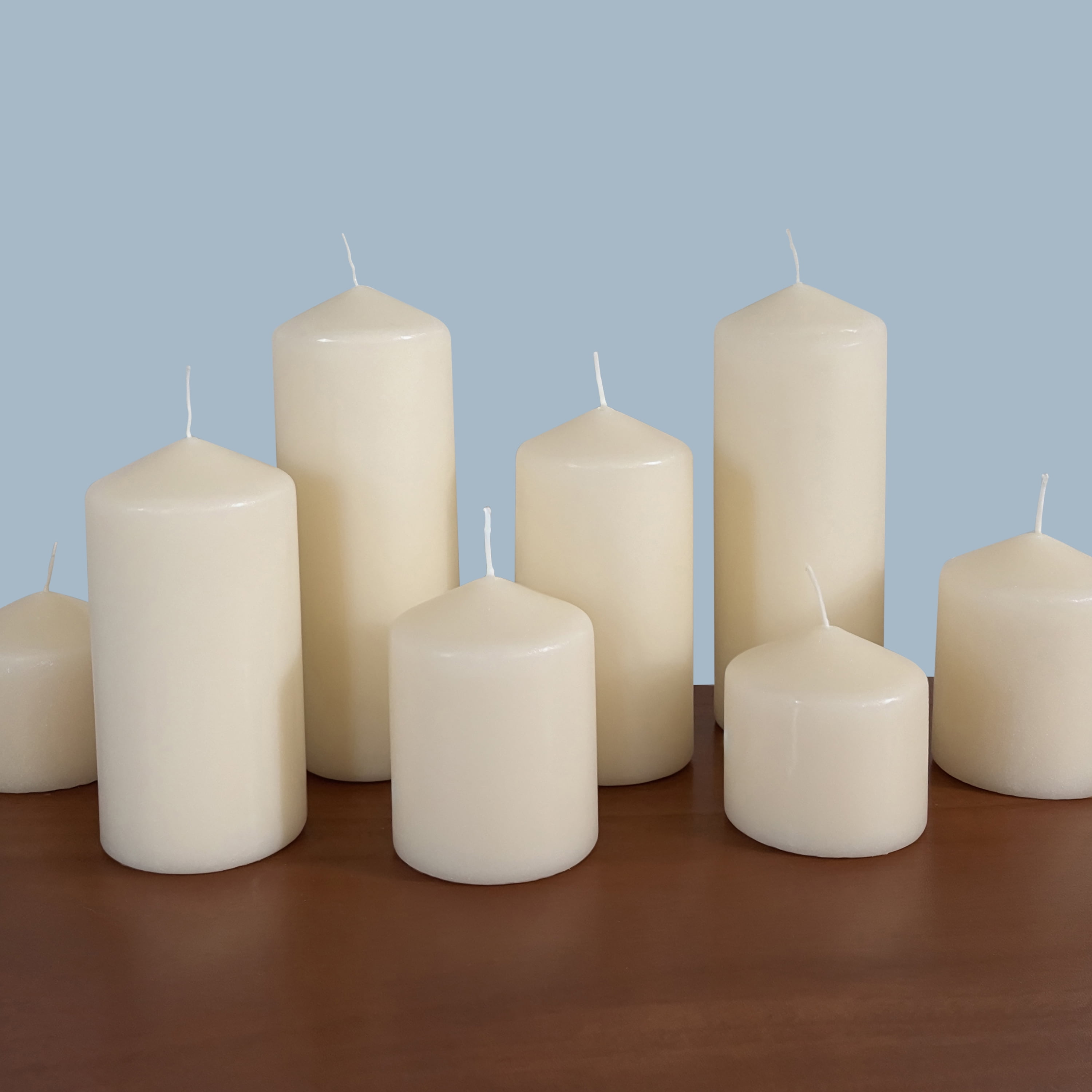 Stonebriar Collection Unscented Ivory Pillar Candle, 6-Pack, 3" x 6", 65-Hour Burn Time