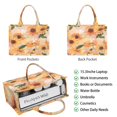 thumbnail image 2 of Large Capacity Tote Bag,Yellow Green Leaf Sunflower Pattern Handbag Fashion Luxury Tote Bag,15.7"x13"x 5.1" Inches,Laptop Compatible, 2 of 6