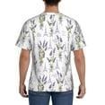 thumbnail image 2 of Naloa Lavender Flowers Men's T-Shirt Sport T-shirt Men's Basic Tee Casual Men's Shirt, Round Neck, Short Sleeves - Medium, 2 of 5
