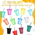 thumbnail image 3 of Juego de vasos de plástico Sieral Kids con pajita y tapa, 450 ml, paquete de 30, 3 of 7