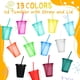 thumbnail image 3 of Juego de vasos de plástico Sieral Kids con pajita y tapa, 450 ml, paquete de 30, 3 of 7