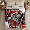 thumbnail image 5 of T-Rex Wearing Santa Hat Sunglasses Christmas Dinosaurs Humorous, Festive Holiday Scene, Warm Flannel Blanket for Living Room and Reading Nook, Art Lovers Christmas Gift, Festive Home Decor, 5 of 9