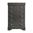 thumbnail image 4 of Blaze Modern Style Full 5PC bedroom set made with Wood & LED Headboard in Gray, 4 of 19