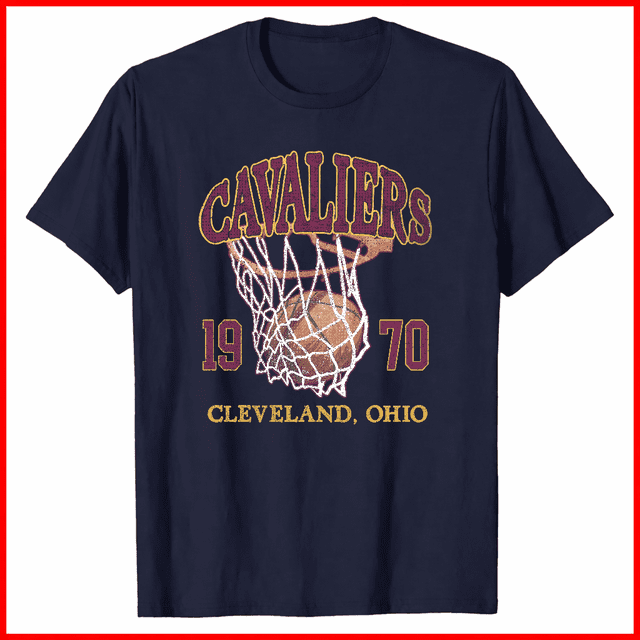 T-shirt Graphique Logo de Basketball Cleveland Style Sport Rétro Haut de Fan Cadeau, pour Unisexe jusqu'à 5TG