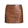 thumbnail image 5 of Madden NYC Juniors Washed Faux Leather Skirt, Sizes XXS-XXL, 5 of 6