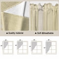 thumbnail image 5 of Swag Valance Curtains for Windows, Cream Beige Striped Light Filtering Kitchen Curtains with Rod Pocket, Modern Farmhouse Retro Lines Window Treatment Valances for Living Room, 36x45 - 2 PCS, 5 of 9