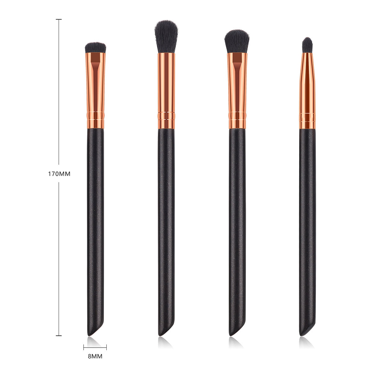 NICEXMAS 4pcs Nylon Bristles Makeup Brushes Kit Wooden Handle 