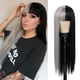 thumbnail image 1 of Peluca Kaneles, mitad gris, mitad negra, pelo largo y liso para mujer, 1 of 8