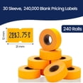 thumbnail image 3 of Etiquetas de precios Perco 1 Line Fluorescente Naranja 240,000, 3 of 7