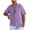 Purple, variant on IYTR Mens Short Sleeve Button Up Casual Shirts Loose Fashion Solid Lightweight Lapel Dress Shirts (Purple,S)
