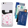 thumbnail image 2 of YFYANG Universal Adhesive Cell Phone Card Holder, Pink Watercolor Heart Pattern Leather Cell Phone Wallet Sticker, 2 of 6