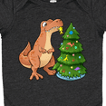 thumbnail image 4 of Inktastic Tyrannosaurus Rex Decorating Christmas Tree Boys or Girls Baby Bodysuit, 4 of 5