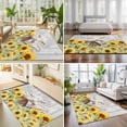 thumbnail image 4 of Area Rugs 4'x6'. Farmhouse Sheeps Carpet Runner Indoor Outdoor Rugs Home Decor Aesthetic, Country Cabins Sunflowers Wooden Grain Non Slip Mats Washable Accent Rug for Living Room Bedroom, 4 of 8
