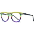 thumbnail image 6 of HEPIDEM Multicolor Acetate Glasses Frame Women,Round Vintage Retro Optical Eyeglasses (9342 Purple C2), 6 of 8