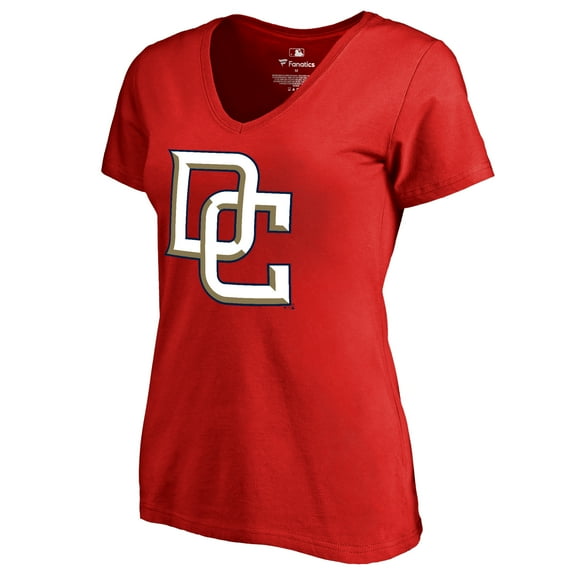 Women's Red Washington Nationals Cooperstown Collection Forbes T-Shirt