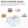 thumbnail image 7 of Light Blue Floral Patterns Foldable Storage Bin with Lid and Handle Collapsible Storage Box 16.5 x 12.6 x 11.8 inches, 7 of 7