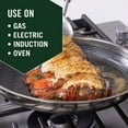 thumbnail image 5 of HexClad 10 inch Hybrid Stainless Steel Frying Pan with Glass Lid, Nonstick, 5 of 10