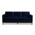 thumbnail image 5 of Jennifer Taylor Home Knox 84" Modern Farmhouse Performance Velvet Living Room Sofa Couch in Dark Navy Blue, 5 of 9