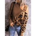 thumbnail image 2 of Womens Cold Shoulder Oversized Turtleneck Sweaters Long Sleeve Chunky Solid Color Knitted Pullover Outwear Coat, 2 of 4