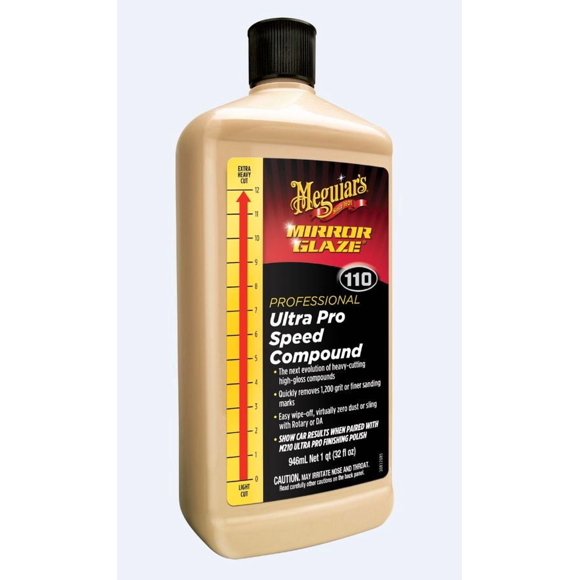 Meguiars Cutting Oil M11032 Ultra Pro Series; Use To Remove 1200 Grit Or Fine Sanding Mark; Heavy Cut Compound; White Liquid; 32 Ounce Bottle; Single