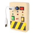 thumbnail image 5 of Light Switch Sensory Board Electric Wooden LED Early Education Color Cognition Wooden Switch Sensory Board, 5 of 5