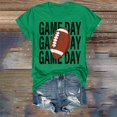 thumbnail image 2 of Charmgo Haut pour Femmes Tendance T-Shirts Jour de Match T-Shirt Imprimé 2D pour Femmes Manches Courtes Col Rond T-Shirt Mode Léger Doux Tenue Décontractée Vêtements pour Femmes Football Vert TTTG, 2 of 4
