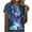 Blue-B, variant on Penkiiy Galaxy Printed Shirt , Women's Print Graphic T Shirt Short Sleeve Summer T-Shirt Novelty Casual Tee M Hot Pink