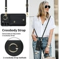 thumbnail image 6 of Phone Case for Samsung Galaxy S23 5G Wallet Cover with Screen Protector and Ring Stand Credit Card Holder Slot Crossbody Strap Cell S 23 23S GS23 G5 SM-S911U 6.1 inch Women Girls Men Boy Black, 6 of 13