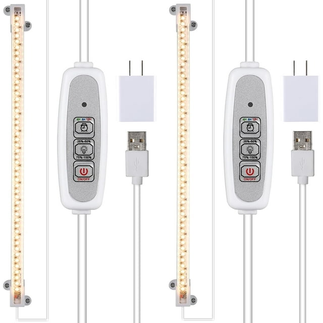 Growing Lamp - for Indoor Plants K Full Spectrum LED Grow Light Strips with Auto ON/OffTimer & Dimmable Levels for house Succulent ( Head脳)