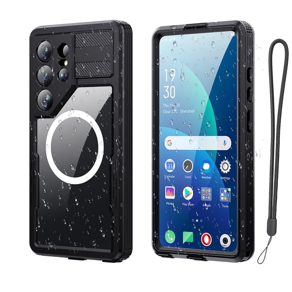 Dteck for Samsung Galaxy S26 Ultra Case Waterproof with Built-in Screen Protector,Compatible with MagSafe, Full Body Protection Shockproof Magnetic Phone Cover,Black