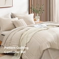 thumbnail image 4 of Amberspace 7-piece Bed in a Bag Comforter Set with Sheets,Beige,California King, 4 of 8