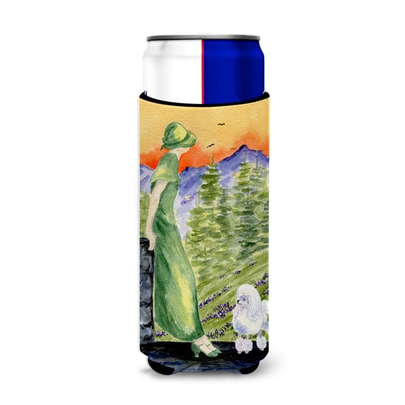 Caroline's Treasures SS8618MUK Poodle Ultra Hugger for slim cans, Slim Can, multicolor